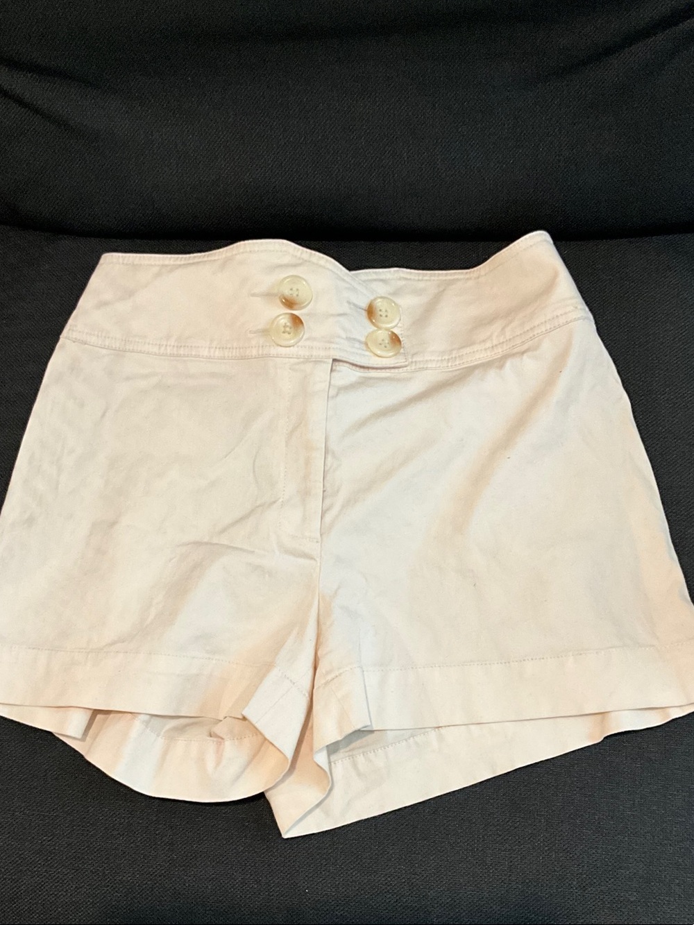 Camille La Vie High-Waist Button Front Cream Shorts - NWOT